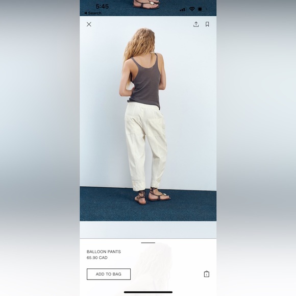 ZARA Balloon trousers size Medium - Picture 6 of 6